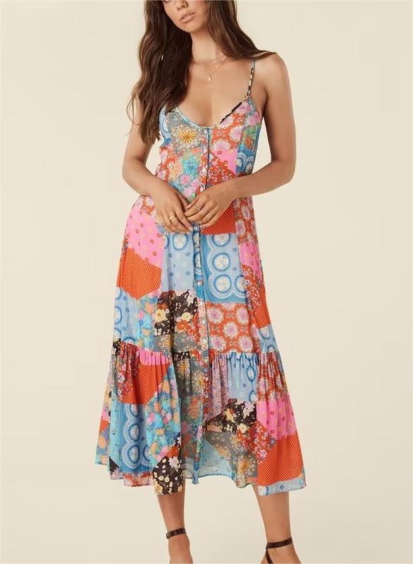 Sleeveless V-Neck Swing Dress