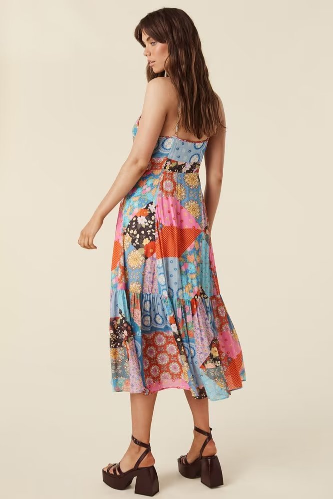 Sleeveless V-Neck Swing Dress