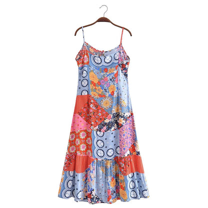 Sleeveless V-Neck Swing Dress