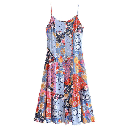 Sleeveless V-Neck Swing Dress
