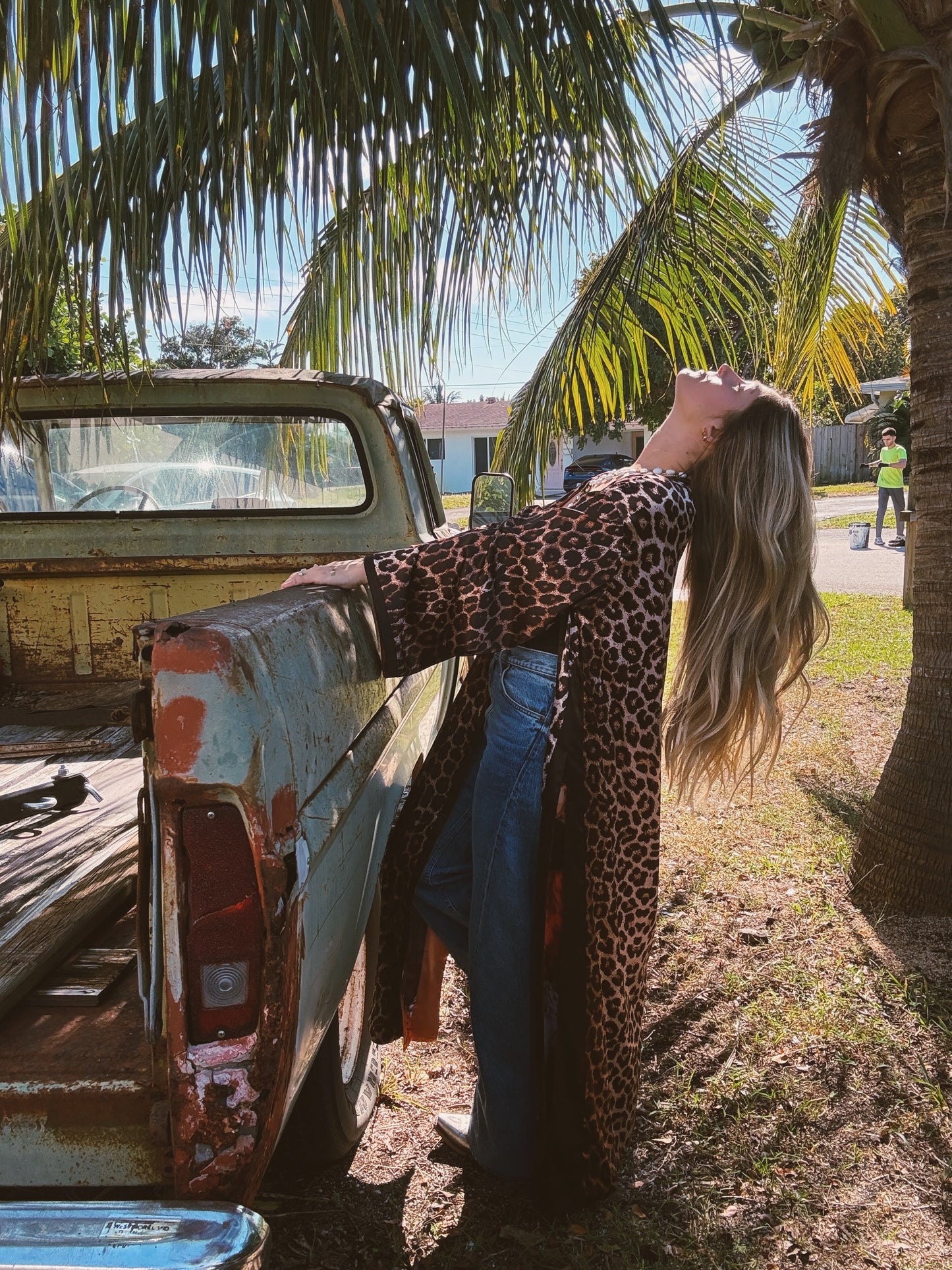 Rebel Yell Horse & Leopard Print Reversible Duster