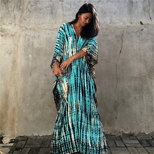 Cotton Ombre Striped Beach Robe