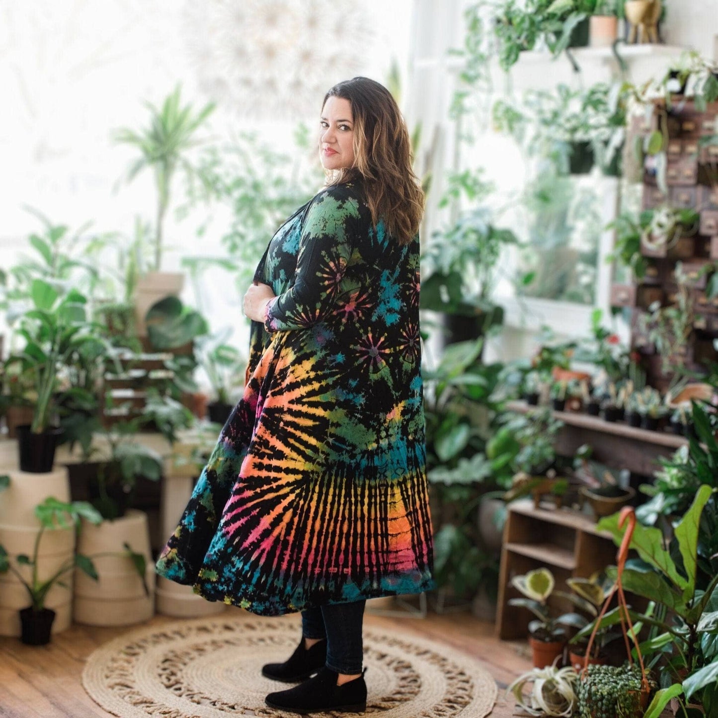 Cotton Tie Dye Long Duster