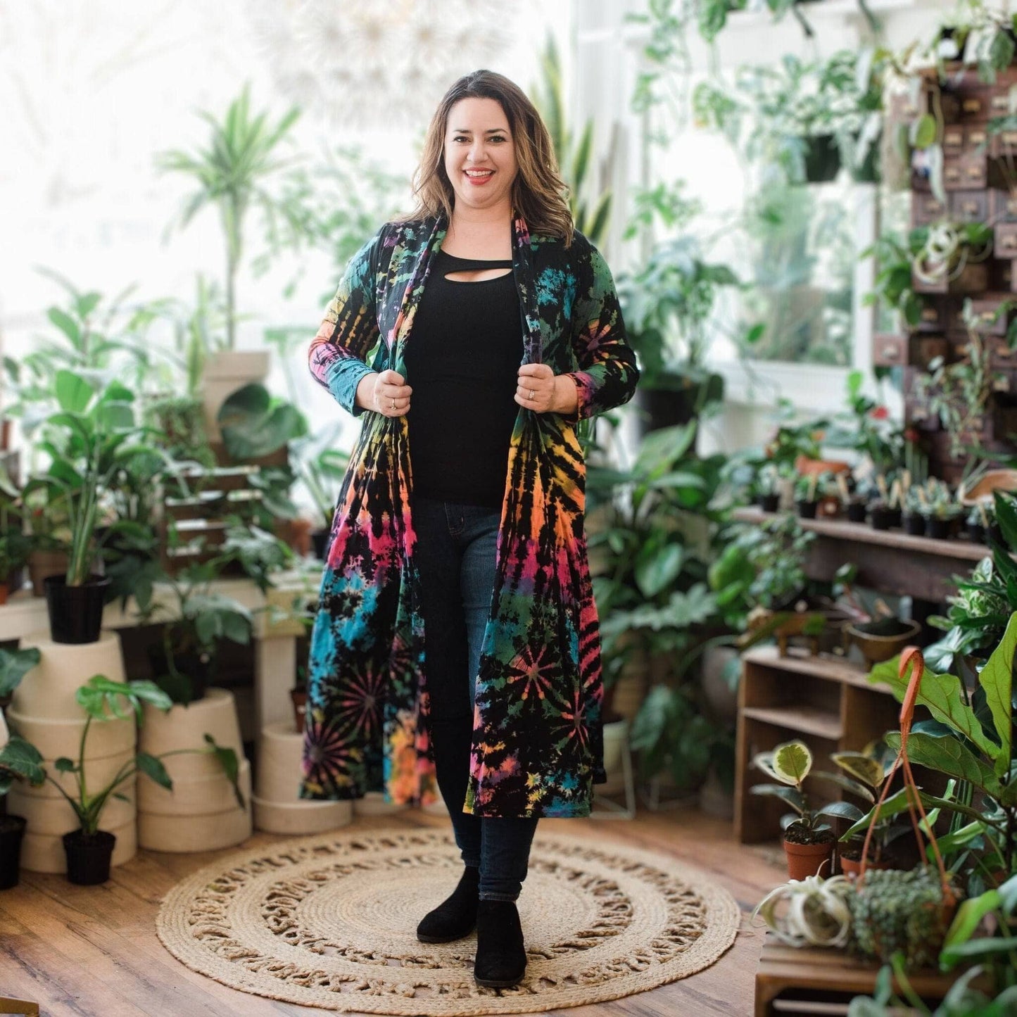 Cotton Tie Dye Long Duster