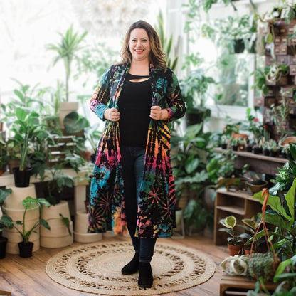Cotton Tie Dye Long Duster